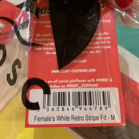 Shinesty females white retro striped Fitzkee suit. NWT medium - Picture 9 of 9